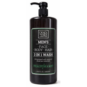 Мужской гель для душа Dead Sea Collection Men’s Face Body Hair 3 in 1 Eucalyptus & Mint, 1000 мл
